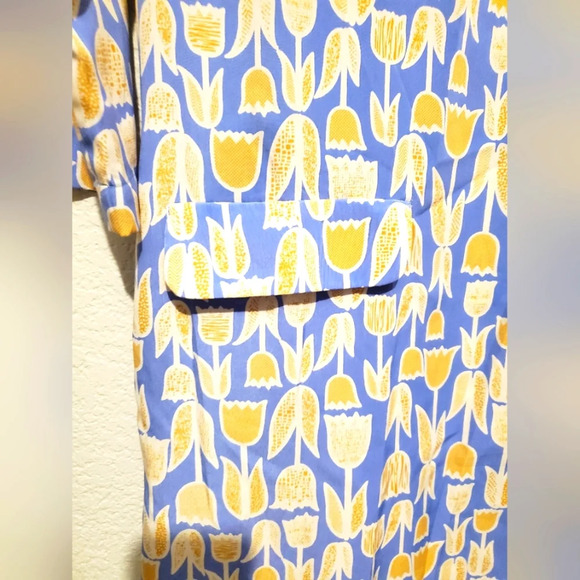 Anthropologie Maeve Blue Tulip Shift Dress Size Small - Picture 5 of 7